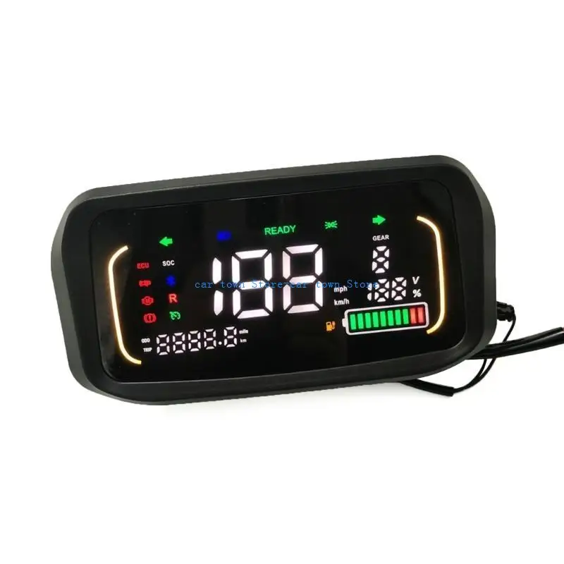 

RXJE Comprehensive 48V-72V N7 Electric Bike Dashboard Speed Control Panel With Fault Warning Travel Time Display Mileage Data