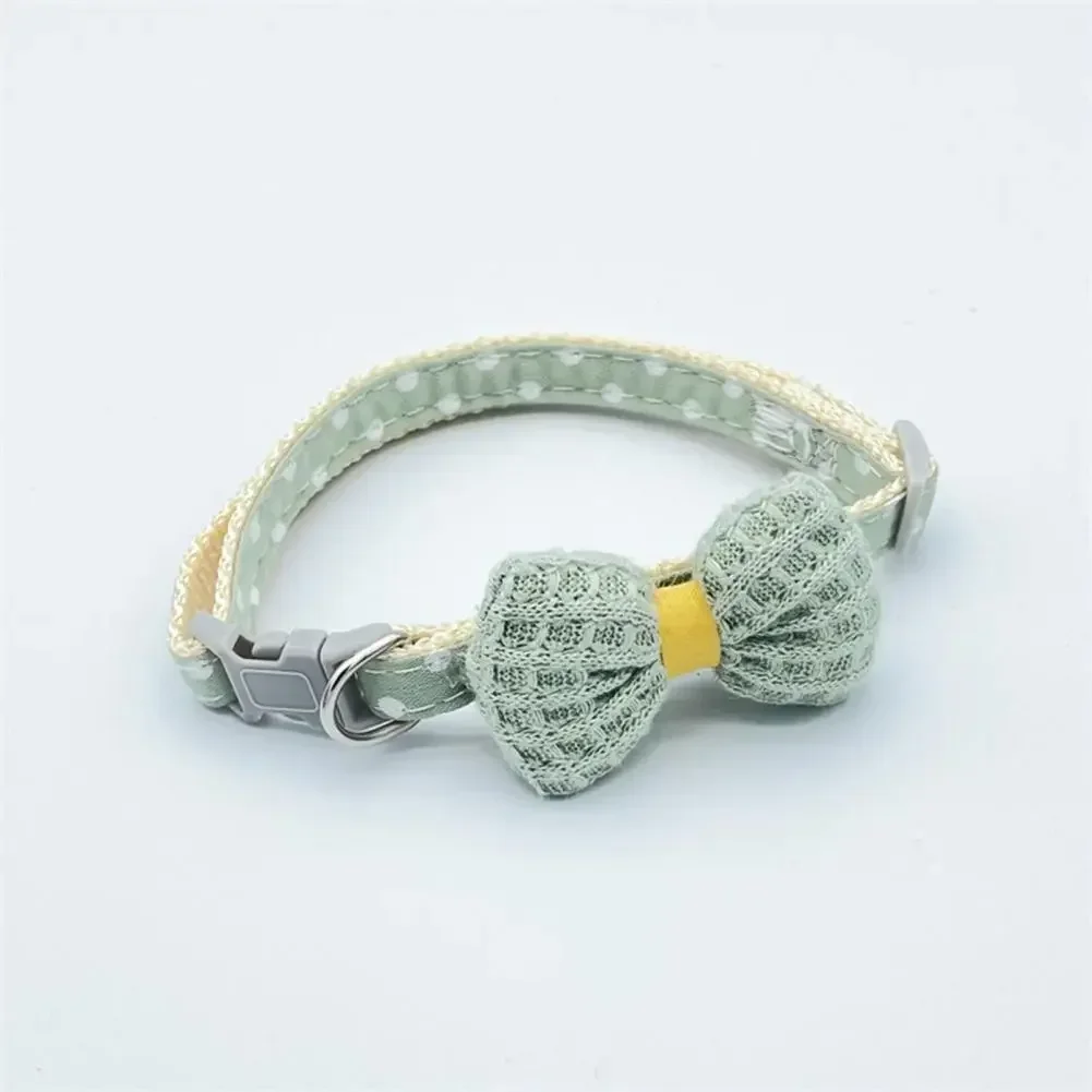 2024 New Puppy Collar Fine Workmanship Pet Collar Cute Bow Tie Dog Collar Rabbit Accessories