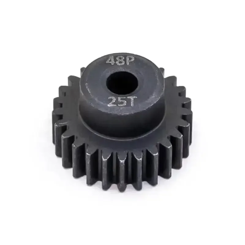 Engrenage de moteur à pignon métallique en acier noir, 3.175mm, 48DP, 12T, 13T, 14T, 15T, 16T, 17T, 18T, 19T, 20T, 22T, 24T, 25T, adapté au modèle de voiture RC 1/10