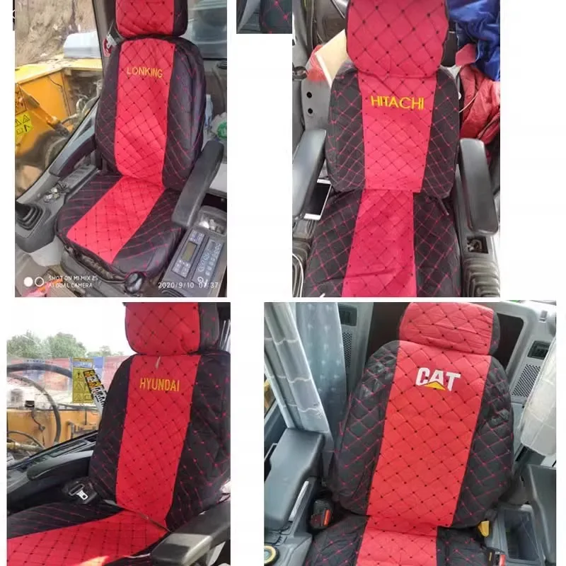 For Seat cover Sany Caterpillar Kobelco  Doosan  Komatsu  Xcmg  Liugong Cab gloves seat cover cushion Excavator Parts