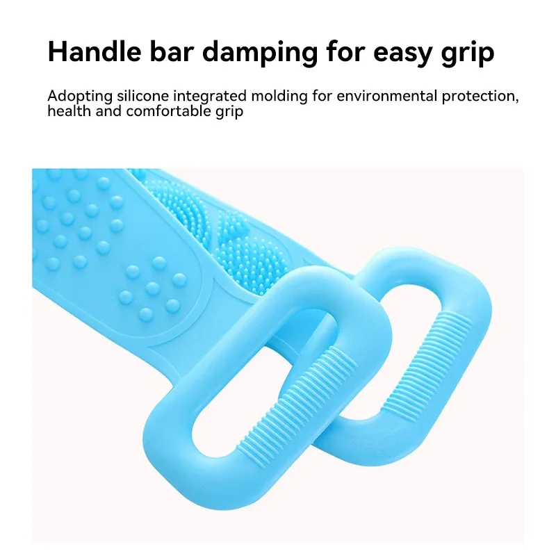 Body sponge silicone brush back exfoliating massage bathtub extended with skin cleaning brush bath towel scrub 2024 New