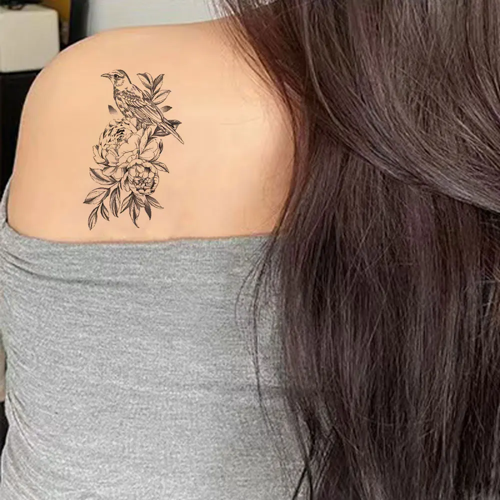 30pcs Temporary Tattoo Sticker Flower Snake Small Patterns Suitable for Men And Women Hands Bodies Fake Tattoos Waterproof