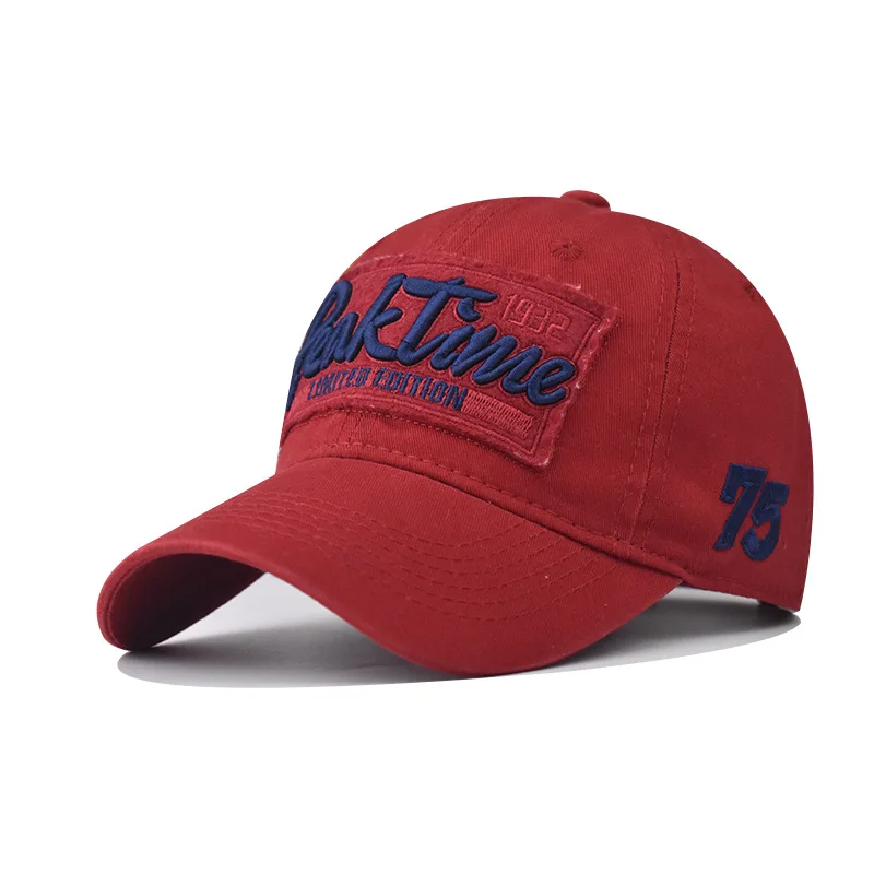 

big letters embroidery baseball cap vintage numbers 75 spring summer cap unisex sun hats