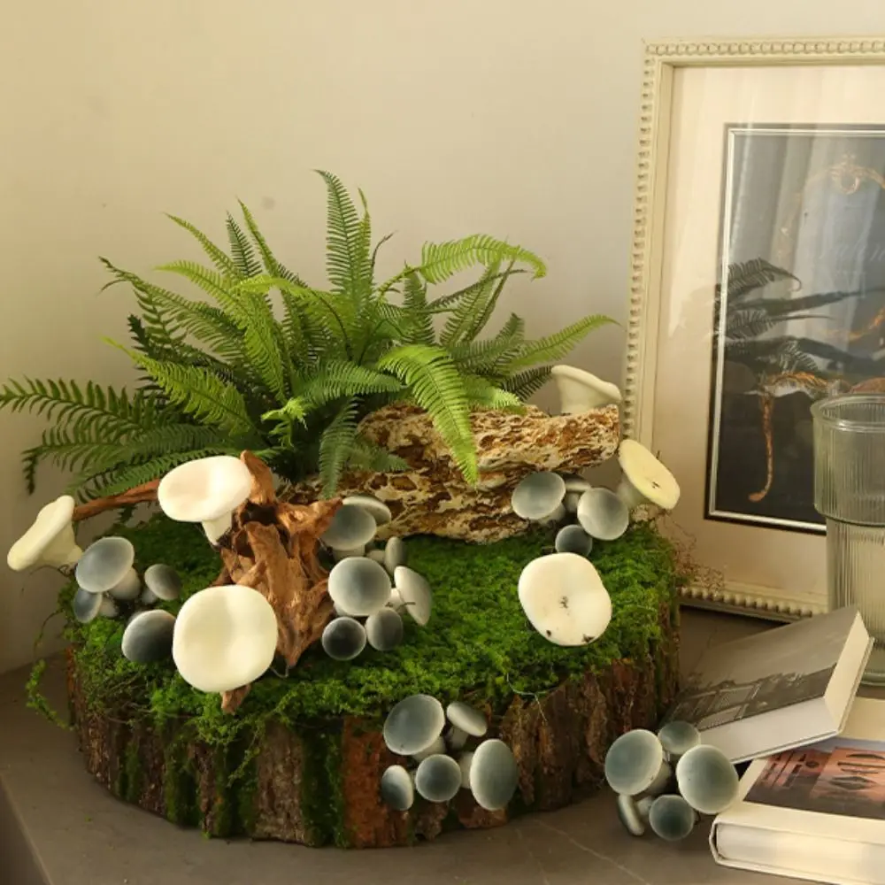 Realistic Artificial Mushroom Lifelike Creative Simulated Plants No Watering Cute Fake Mushroom Ornaments Patio Decor
