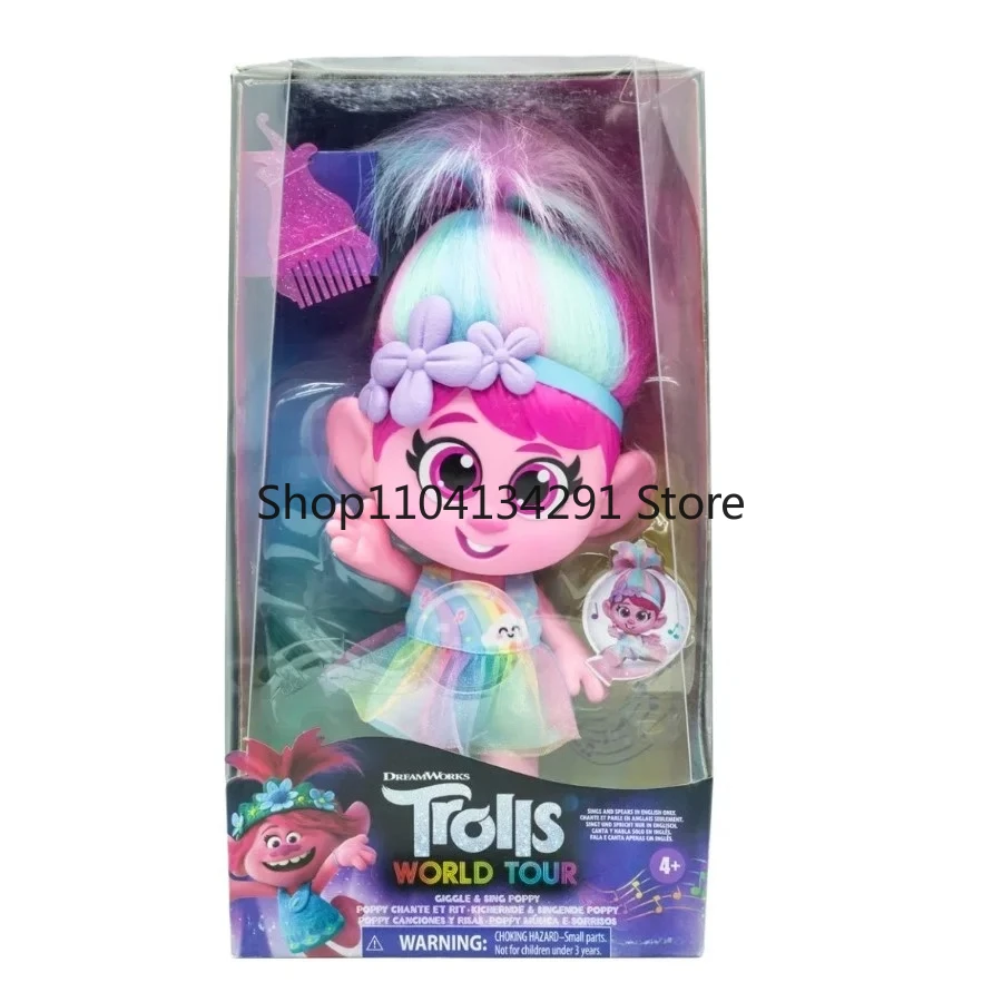 Original Pferdeschwanz, Prinzessin Bobbi, singende Puppe aus Trolle, 2-Puppe für Mädchen, Rollenspiel, niedliche Kinderspielzeug-Geschenkfigur