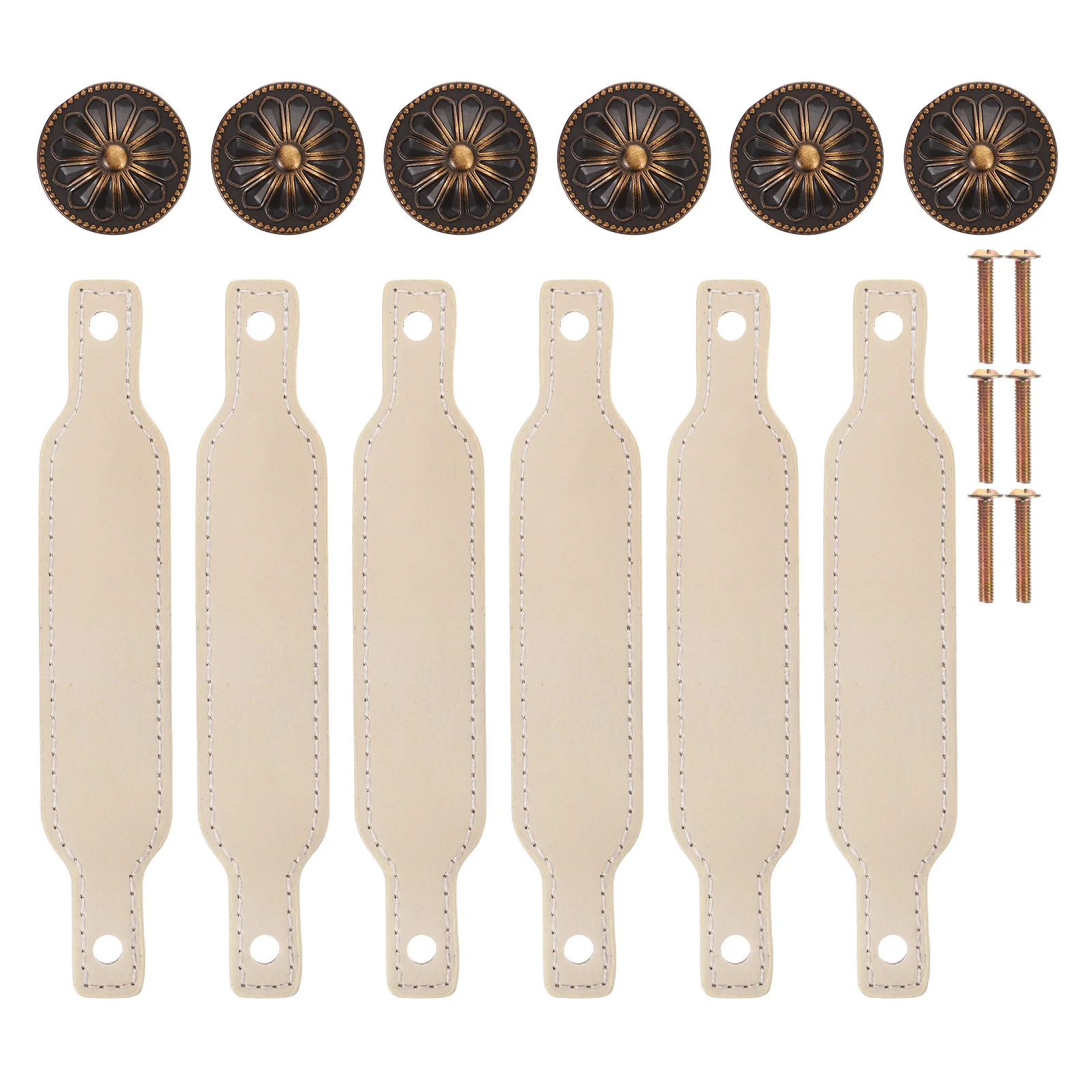 6Pcs Pull Handles Vintage Style Cabinet Drawer Wardrobe Dresser Kitchen Cupboard Door Knobs Cabinet Knobs