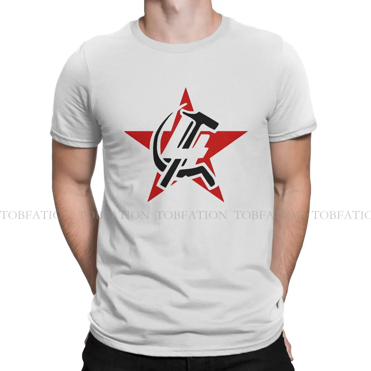 Russian USSR CCCP TShirt for Men Fourth International Basic Casual Sweatshirts T Shirt Novelty Trendy Loose