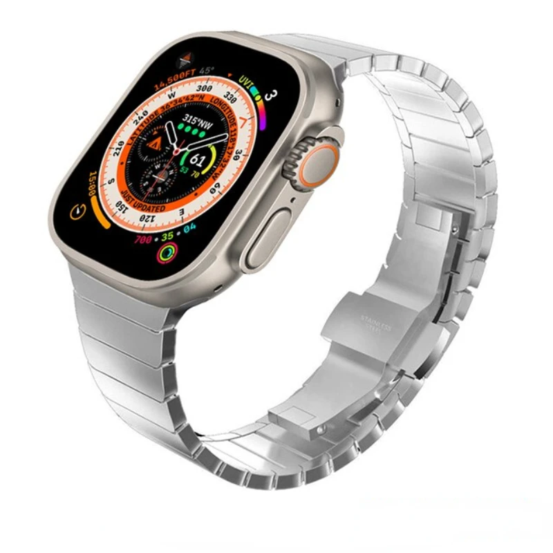 

Metal strap For Apple watch Ultra 49mm 10 42mm 46mm stainless steel wristband For iWatch 9 8 7 45mm 41mm 6 5 4 3 SE 44mm 40mm