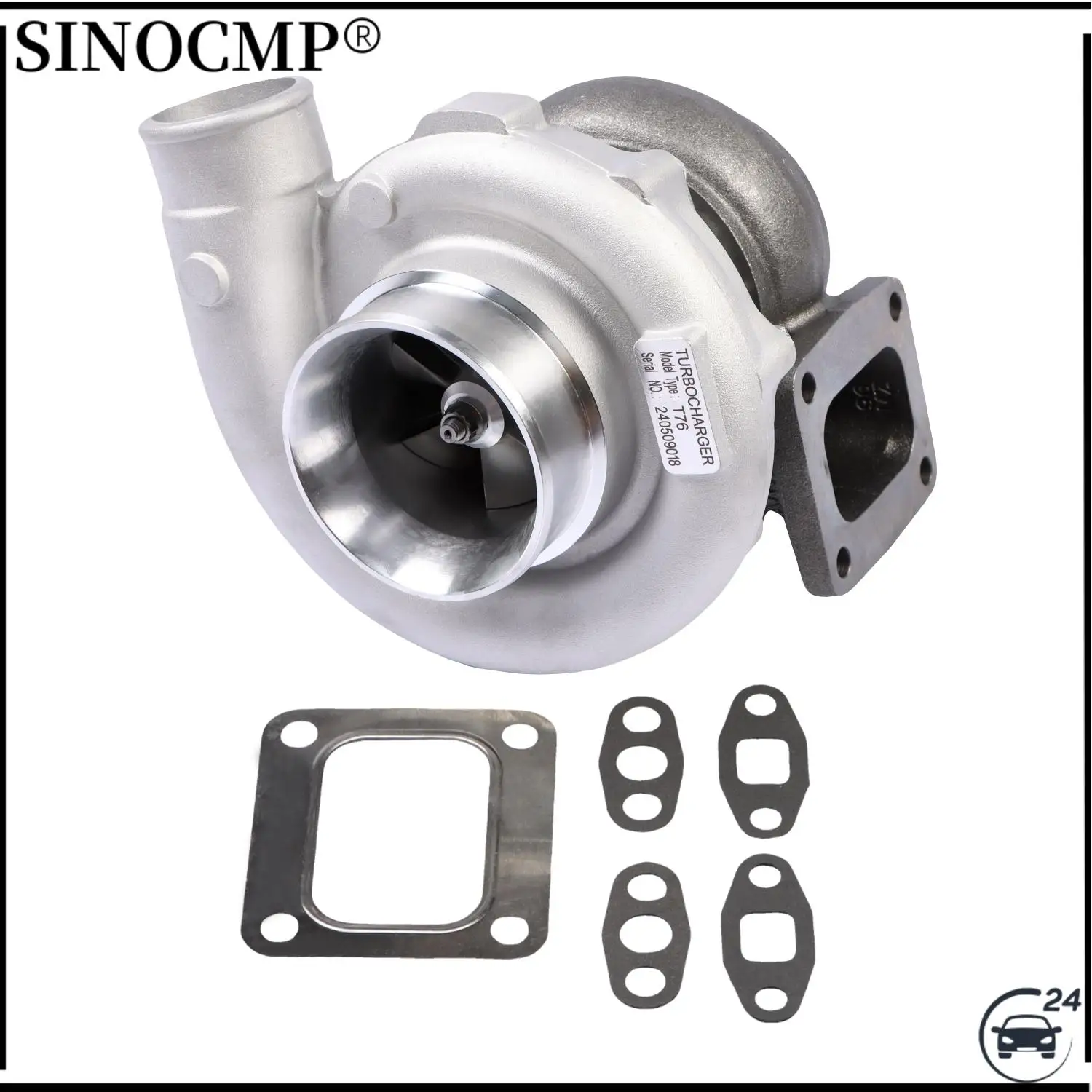 

T76 Turbine Charger Universal Turbocharger T4 .96 A/R Trim 600+ HP 76mm Compressor Turbos Superchargers Turbo Chargers Parts