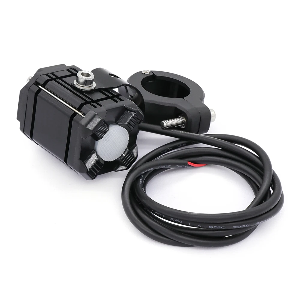 Motorcycle LED Auxiliary Headlight Spotlight Dual Color White Yellow Hi/Lo Beam Bright Driving Fog Light Waterproof Universal image 4