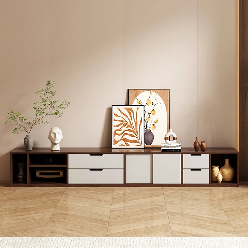 Living Room Modern Tv Stands Luxury Console White Nordic Drawers Tv Table Wood Minimalist Muebles Para Tv Unique Furniture