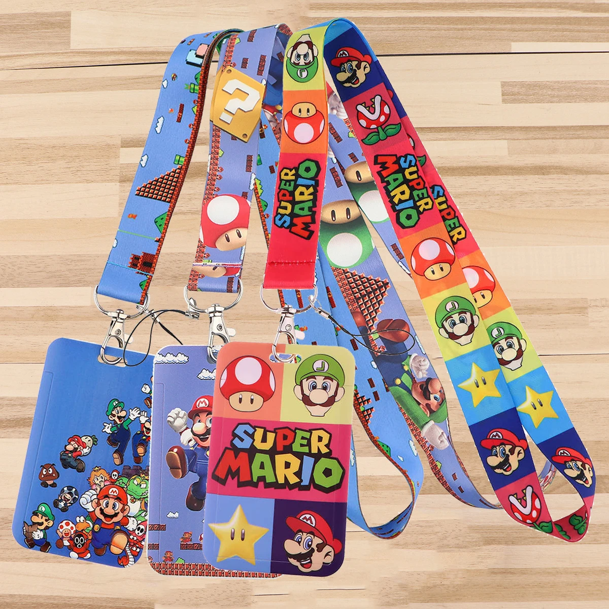 

Cartoon Anime Credential Holder Keychains Neck Lanyard For Pass Card Game Credit Card Holder Keychain Straps Kids Gifts