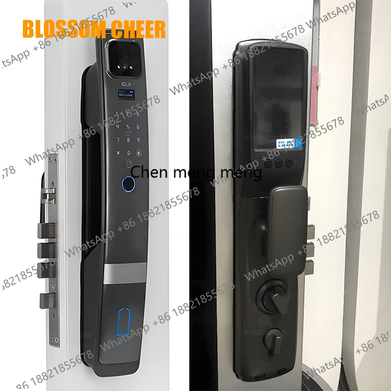 Electronic Fingerprint Door Hotel Digital Locked Luxury Home Finger Print Outdoor Large Screen Smart 3d Face Recognition Lock