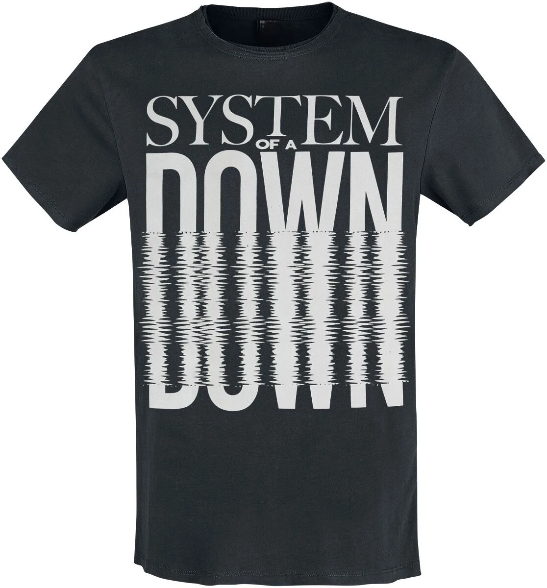 System of A Down Sound Wave Print Cotton T-shirt Men Women Nu Metal Band Unisex Short Sleeve Tee
