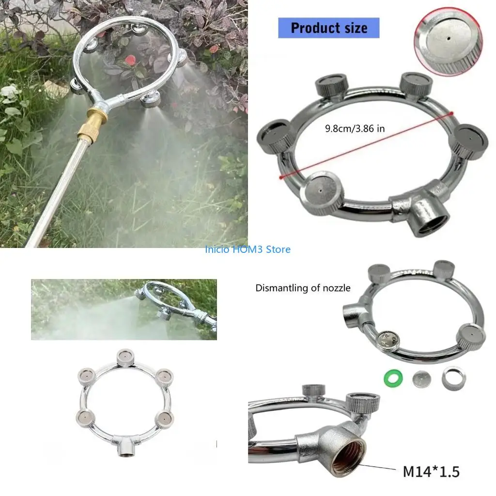 A5YD Circular Atomizing Nozzle for Efficient Watering Stainless Steel for Home and Office Use Indoor Cooling Humidity Control