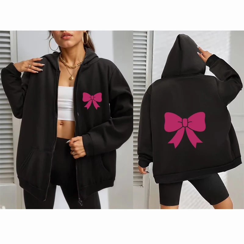 

Y2k, пикантная осенне-зимняя толстовка с бантом, худи на молнии с графическим мозгом, винтажная куртка для женщин и мужчин, кардиган на молнии, толстовки для девочек