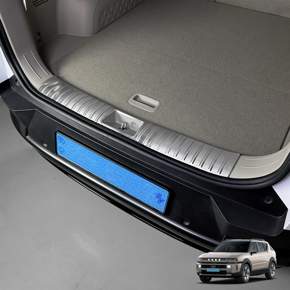 

For Hyundai NEXO 2025 LHD/RHD Stainless Steel Rear Trunk Inner Threshold Guard Outside Pedal Cover Car Accessories