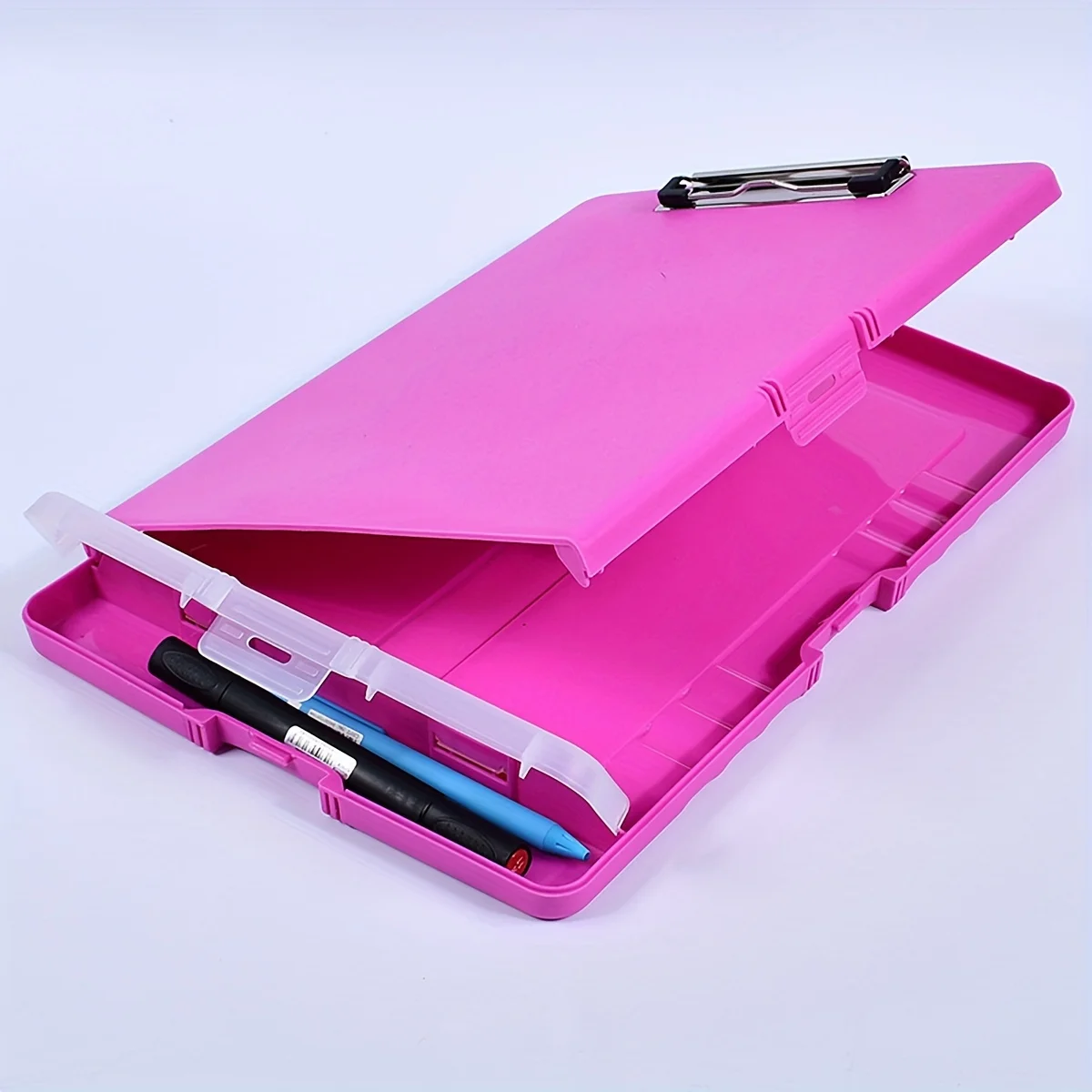 1 pc- Multifunctional Writing Board with Hooks, Single Force Clamp, File Box, Writing Board Clamp,Portable Material Folder image 2