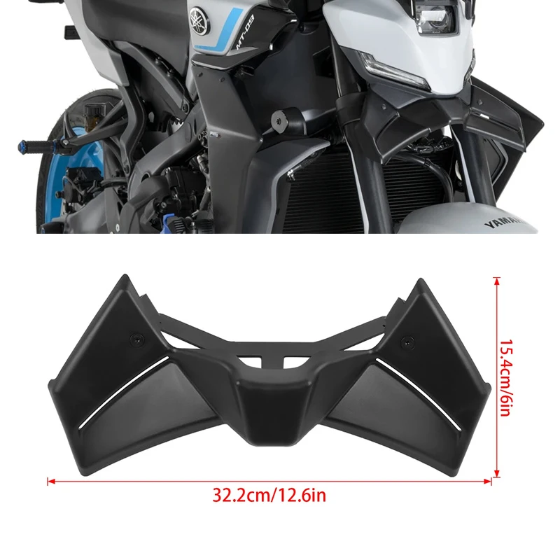 1 قطعة لياماها MT-09 MT 09 MT09 2024 2025 دراجة نارية الجبهة سبويلر عدة Downforce عارية المفسدين الأمامي الجناح الهوائية الجناح #1