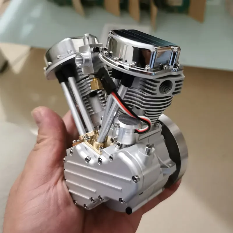 CISON 15.7CC V2 Four Stroke Mini Gasoline Engine Version RC Internal Combustion Engine Motorcycle Engine Modified Model Toy