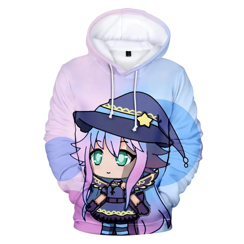 Cartoon Game Gacha Life 3D Printed Hoodies For Men Clothes Kawaii Cute Girls Sweatshirts Casual Kid Pullovers Y2k Tracksuit Tops