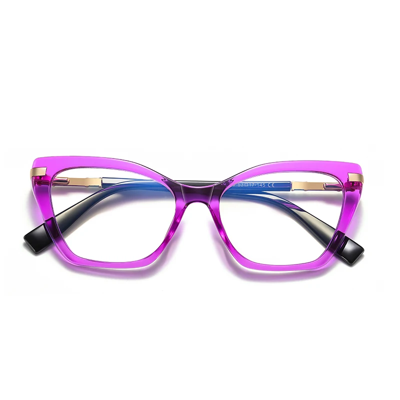 VCKA gafas para miopía tipo ojo de gato, moda para mujer, antiluz azul, gafas ópticas graduadas por ordenador, montura fotocromática de 0,50 a-10