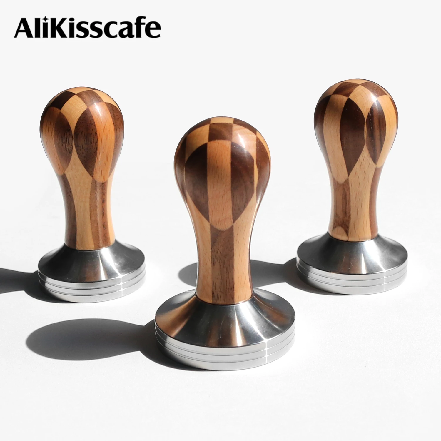 

Coffee Tamper 51mm 53mm 57mm 58mm 58.35mm 58.5mm 41mm 49mm Stainless Steel Wood Handle Delonghi Breville Accessory Barista Tools