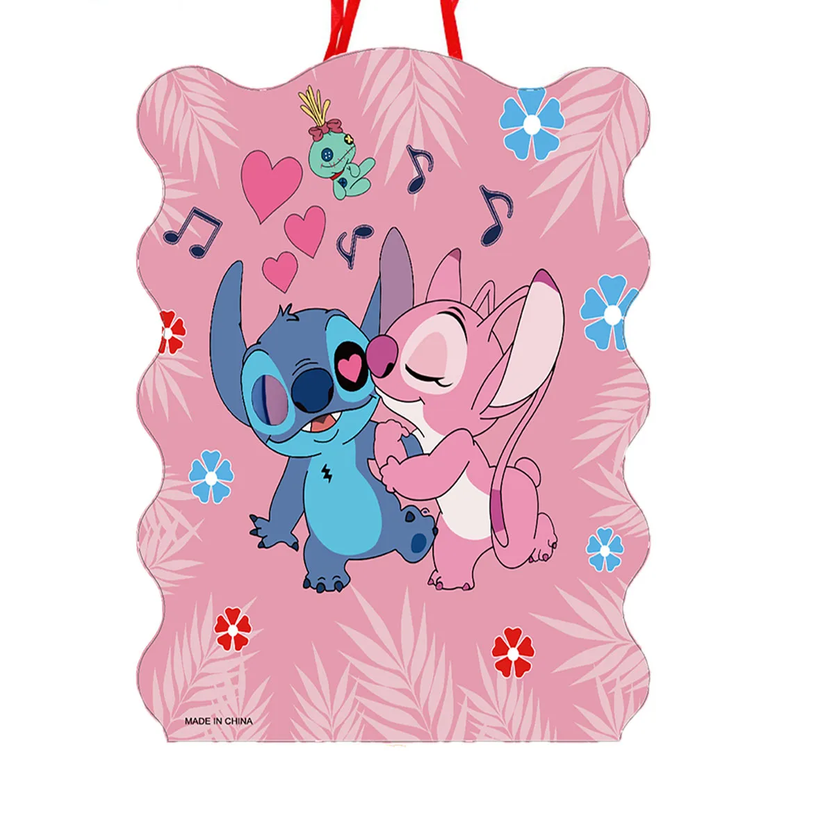 1 buah/lot Disney biru merah muda Lilo Stitch tema kartun anak perempuan suvenir pinetas selamat ulang tahun acara dekorasi pesta DIY Pinata