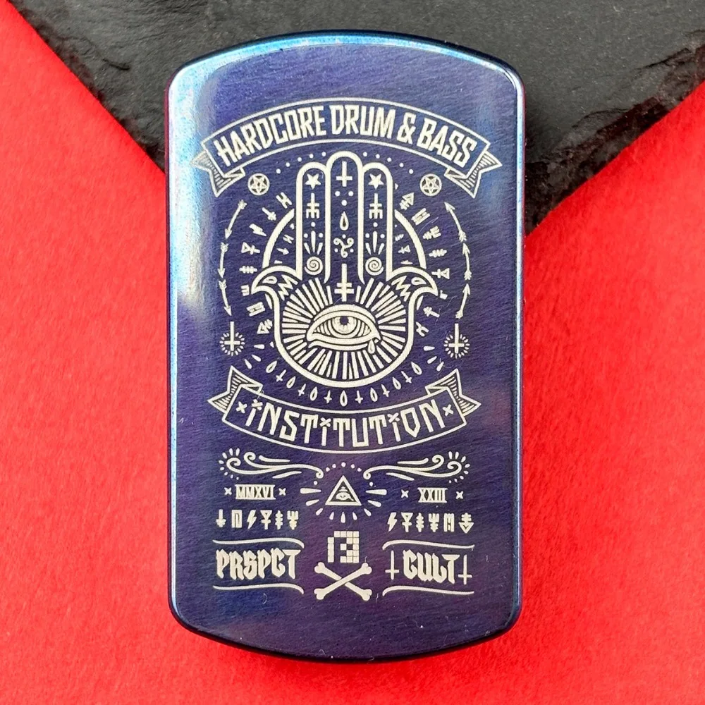ARCE EDC Titanium Alloy Mechanical Ringing Rhythmic Fingertip Card Pushing Decompression Toy