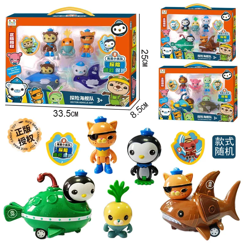 Captain Barnacles Kwazii Peso Tweak Dashi Inkling Octopod PVC Mini Collection Toys 1Set Anime Cartoon Octonauts Figure Kid Gift