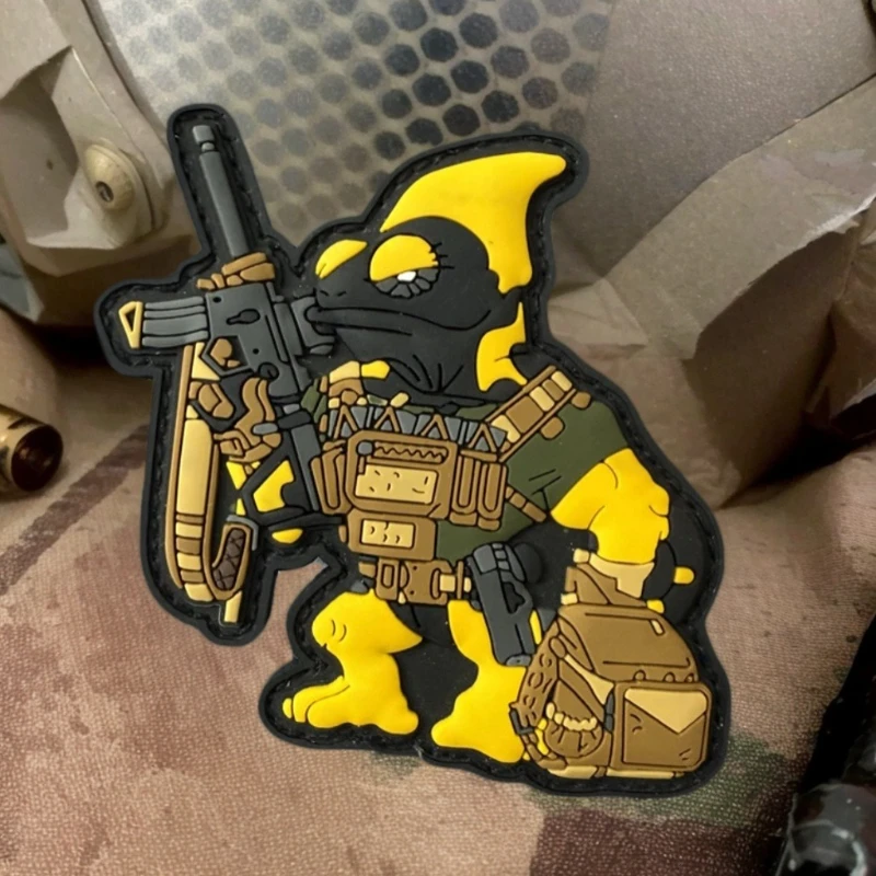 

Chameleon PVC Patch Hook and Loop Tactical Morale Badge Backpack Decorative Sticker Military Armband Patches for Clothing
