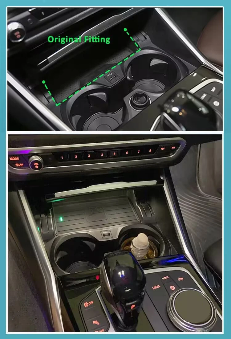 Center Console Wireless Charger Charging Mat for BMW 3 Series G20 G21 G28 2019 2020 4 Series G26 Phone Charger Mount Holder