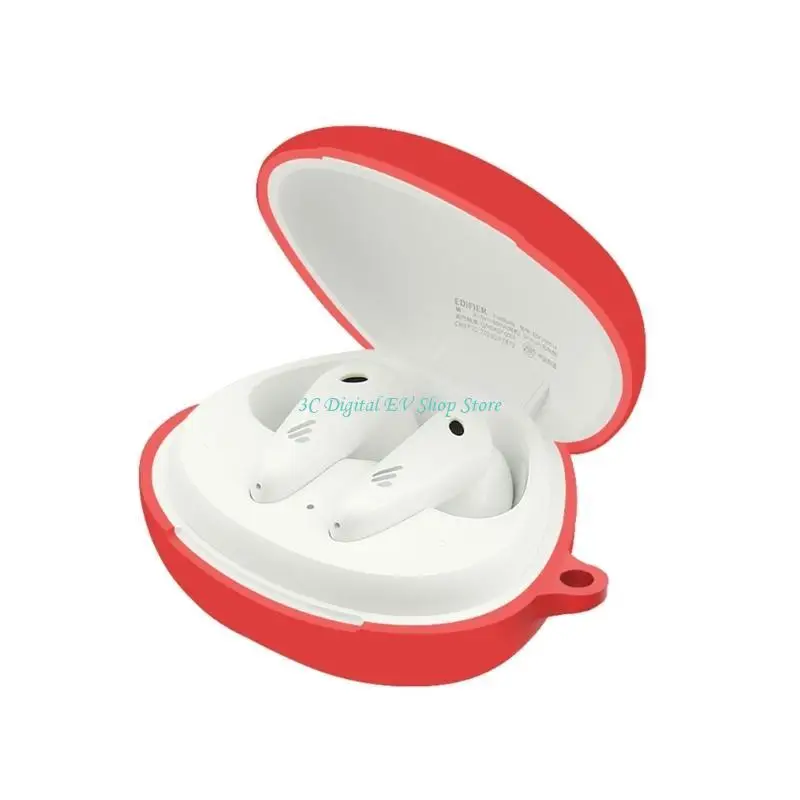 E74D Washable Silicone Protective Cover Shell Anti-fall Earphone Case for EDIFIER FunBuds Wireless Headphone