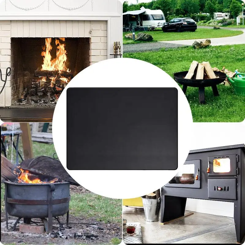 Fireplace Mat Fireplace Floor Protector Under Grill Mat For Outdoor Grill Fireproof Mat Fireplace Mat Fire Pit Mat Waterproof