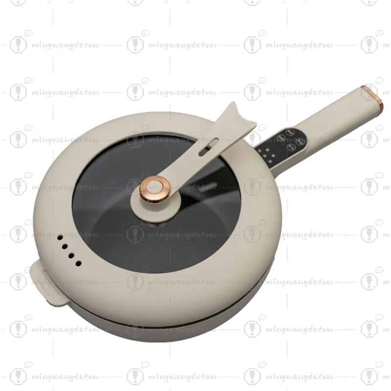 4L Large Capacity Non Stick Electric Wok, 110V European American Standard Plug, Multifunctional Electric Hot Pot Cooking