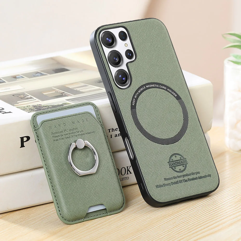 삼성 갤럭시 S25 울트라 S24 S23 S22 S21 플러스 5G 고급 케이스 2IN1 가죽 카드 케이스 삼성 S25 엣지 S24 FE 마그넷 폰 케이스