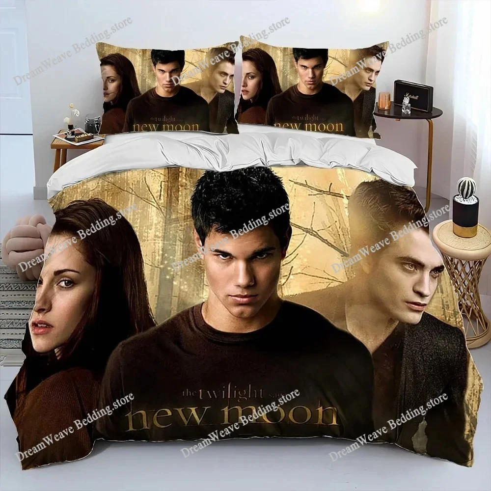 

3D The Twilight Saga HD Printed Comforter Bedding Set,Duvet Cover Bed Set Quilt Cover Pillowcase,king Queen Size Bedding Set Kid