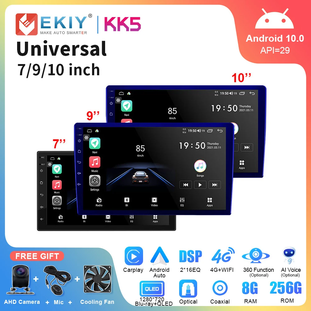 

EKIY KK5 Android Car Radio Autoradio 2din 7"/9"/10" Universal Stereo WIFI GPS Car Multimedia Player Carplay For Toyota Hyundai