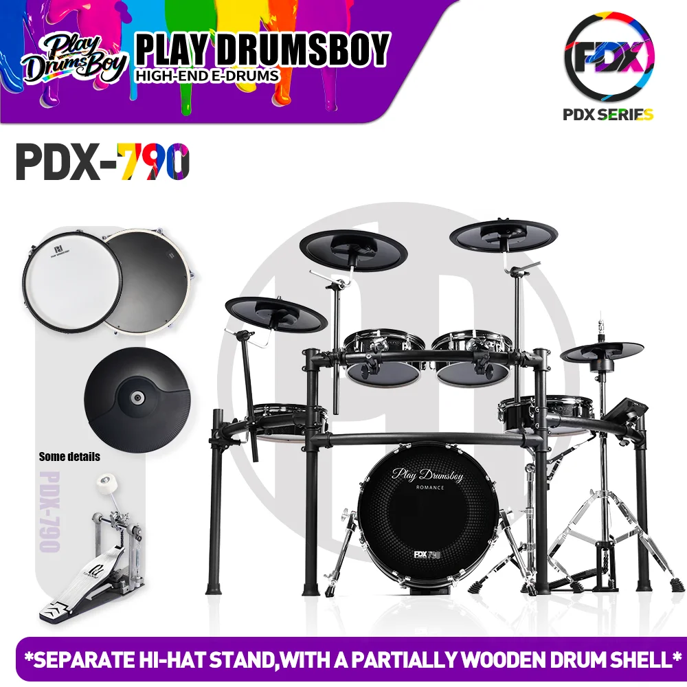 Professional Digital Electronic Drum Kit Mesh Heads Percussion Instrument For Beginner Players Home Use Studio Recording