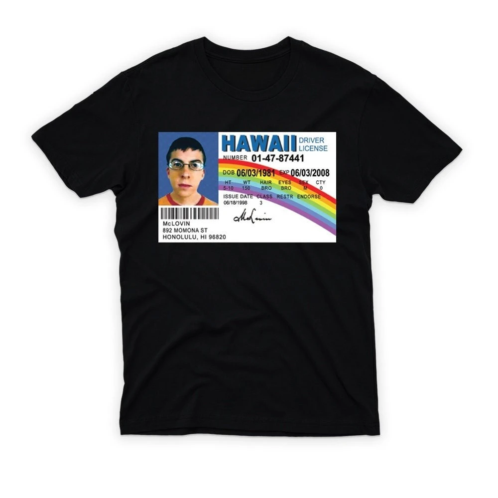 Mclovin Superded الرجال النساء القطن تي شيرت الصيف الرجال Harajuku قصيرة الأكمام مضحك هدية عيد ميلاد للرجل امرأة طباعة الفن تيز الأعلى #5