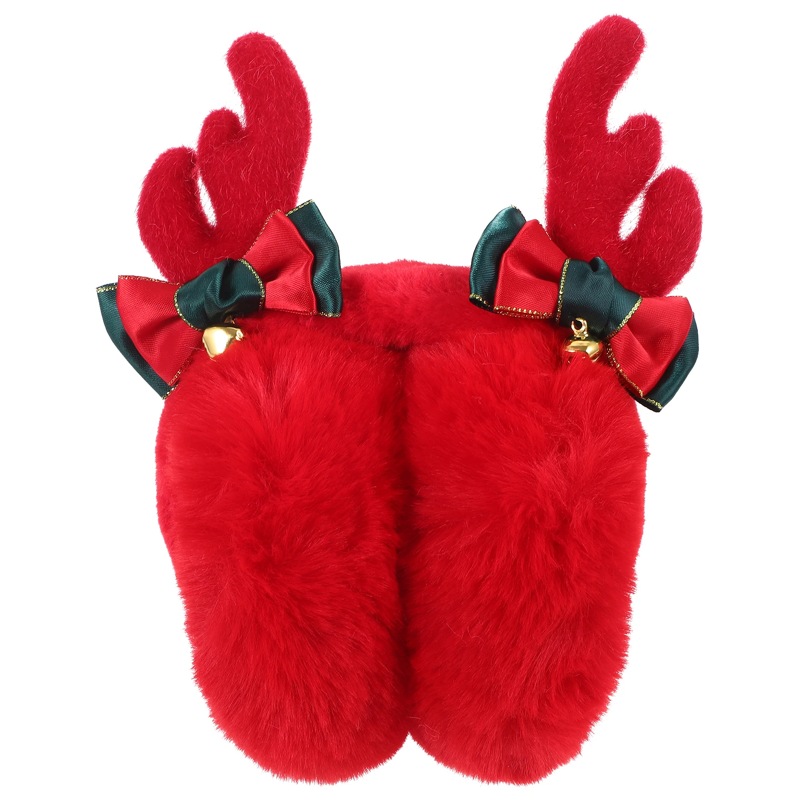 غطاء للأذنين دافئ لعيد الميلاد على شكل قرن الوعل واقي أذن مقاوم للرياح ومقاوم للبرد غطاء للأذن للشتاء