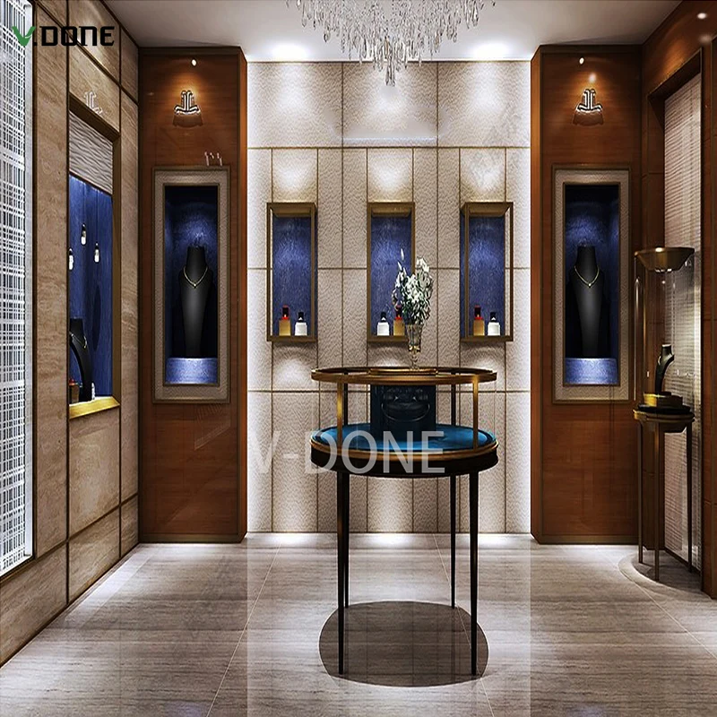 Customized. high end tempered glass luxury retail jewelry display showcase store display counter design furniture cabinet s