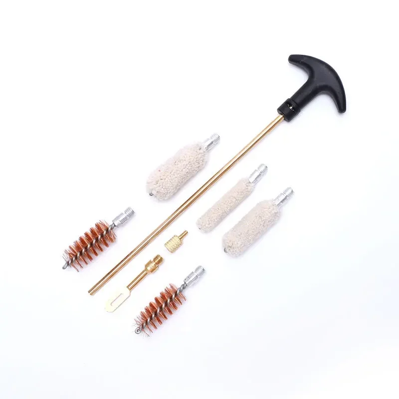 Hot-selling recommended gun cleaning tools, barrel brush set, blow molding box with oil can gun brush