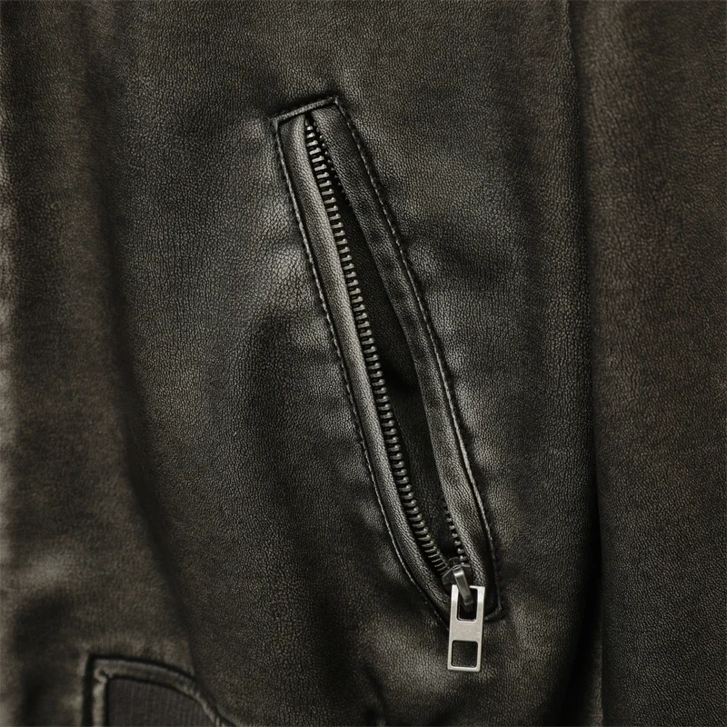 Новинка 2024, Женская винтажная куртка-бомбер LEIDIANMU из искусственной кожи, пальто, женский модный дизайн, короткая одежда Baita