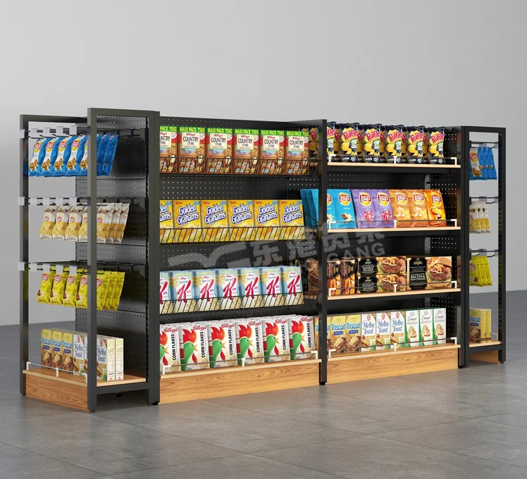 Supermarket, convenience store, snack shelf, alcohol and tobacco department store, multi-layer display shelf, double-sided shelf