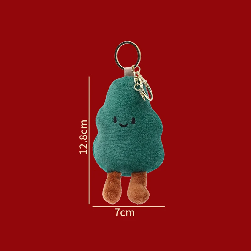 Cartoon Christmas Tree Snowman Doll Pendant Toy Keychain Portable Keyring Bag Ornament