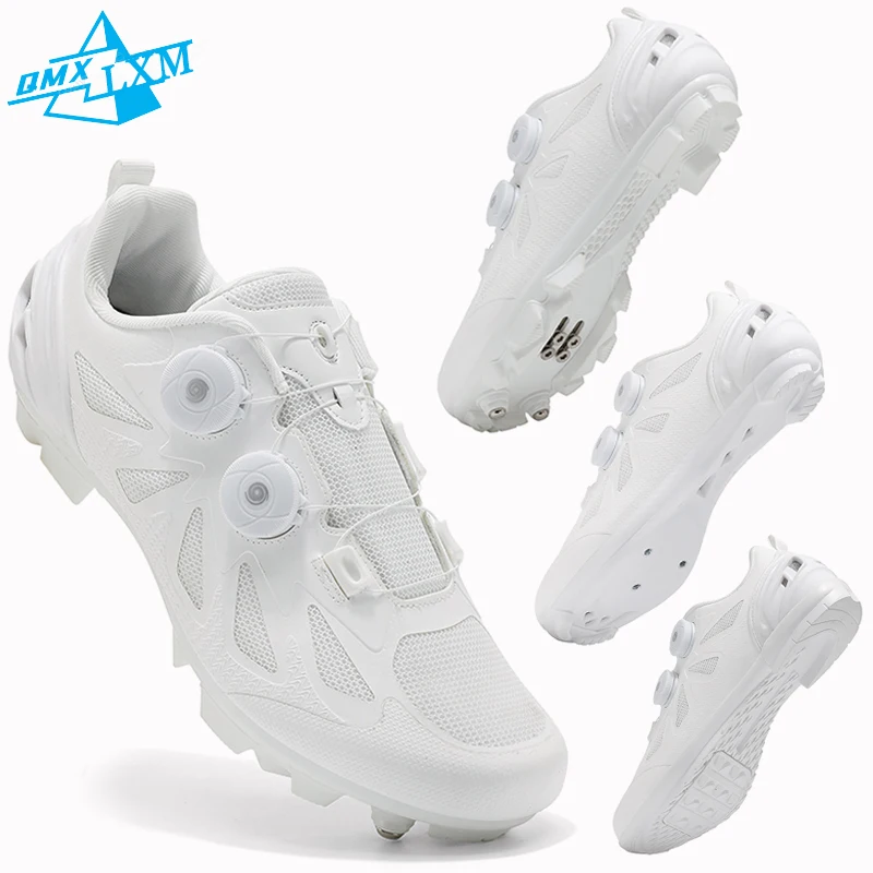 

Professional Cycling Shoes Men White Self-Locking Racing Road Bike Shoes Non-slip Women Flat MTB Bicycle Speed Cleat Sneakers