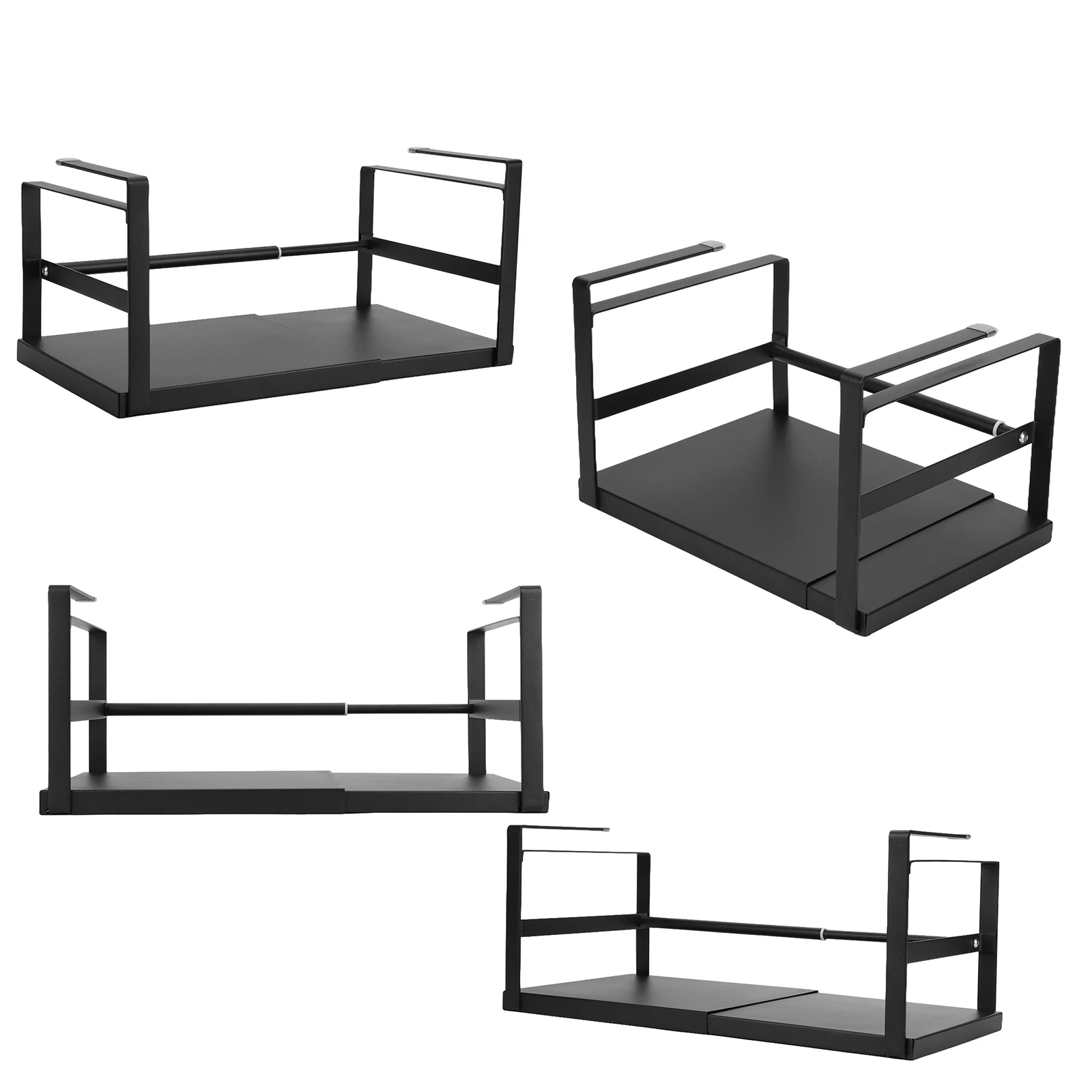 

Выдвижная полка для хранения, стеллаж для хранения бутылок с приправами, расширяемая полка для хранения под полкой для кухни, кладовой, офиса