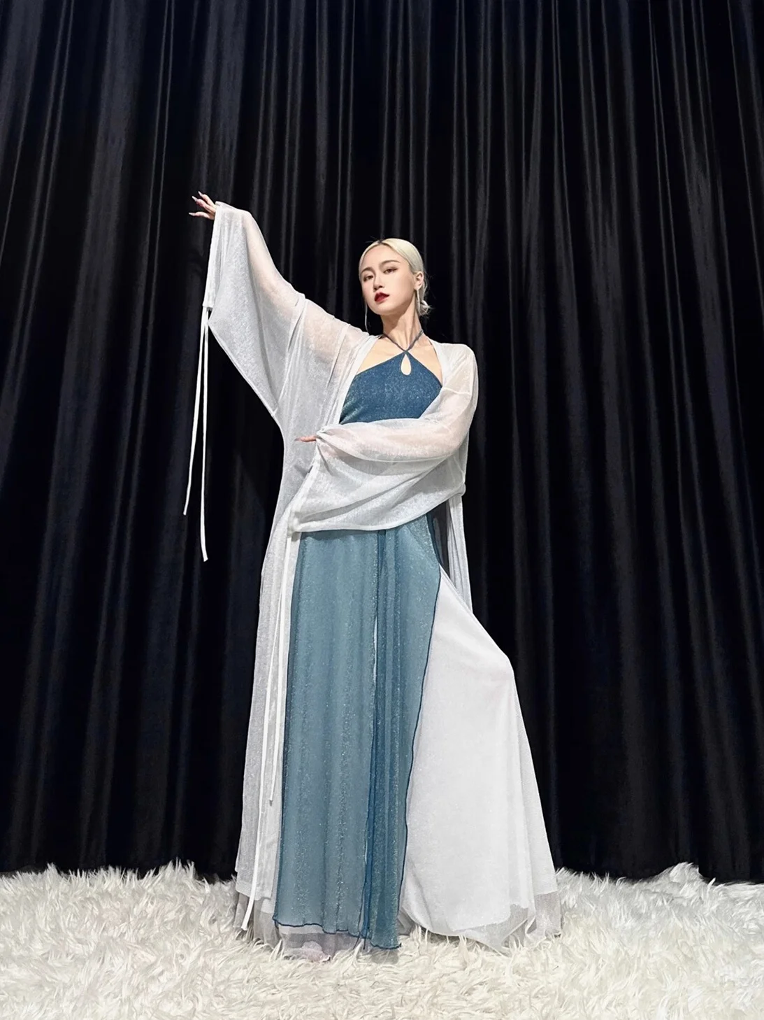 

MeiRou ROUR Ancient Sle Jazz Stage Dance Costume Clex Hanfu National Costume Women's Skirt Ethnic Traditional Clothing