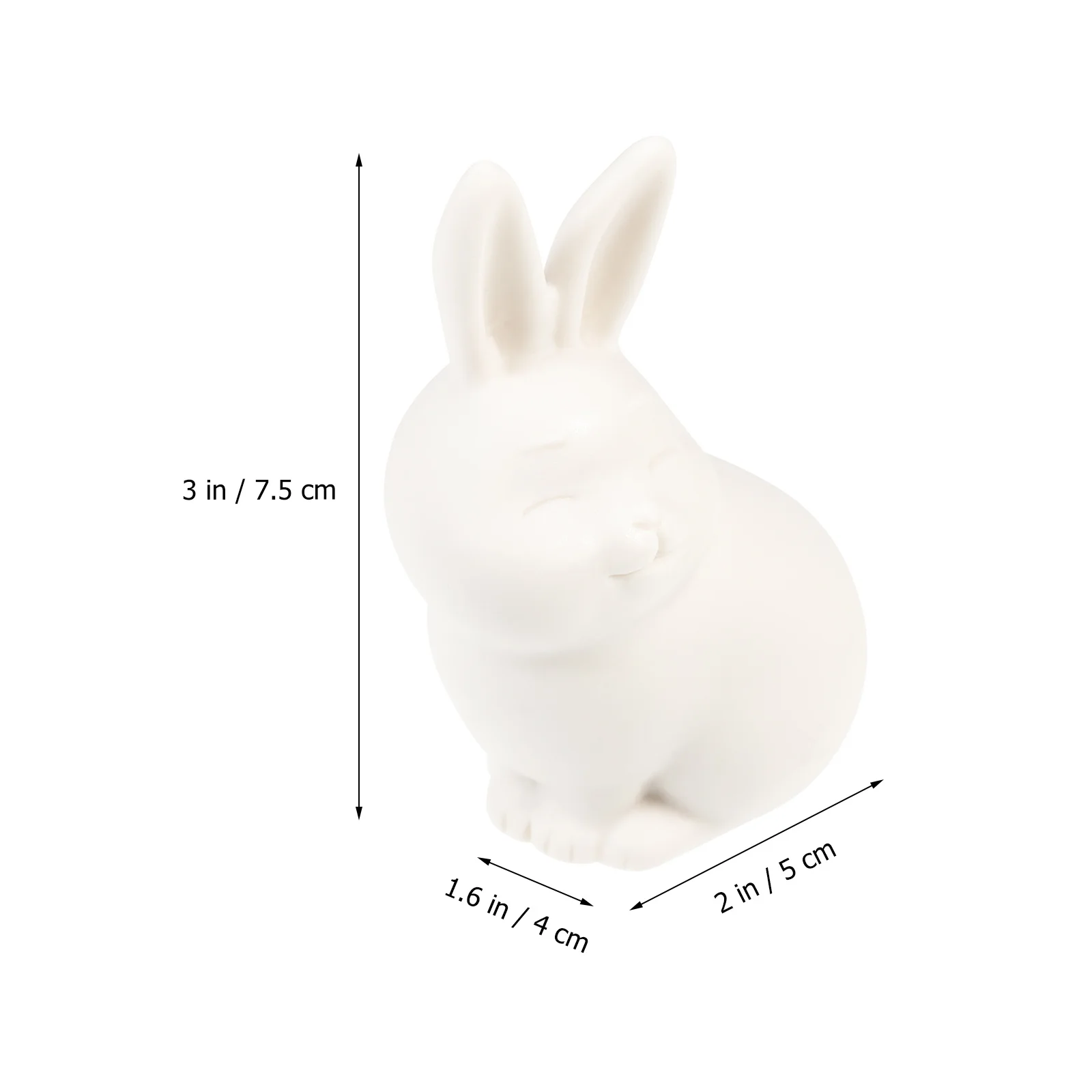 

Ceramic Rabbit Craft Small Realistic Statue for Home Office Garden Display Lovely Bunny Desktop Ornament Ceramic Rabbit